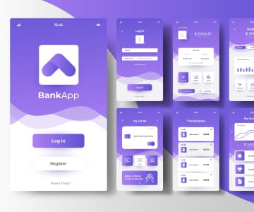 blue interface example