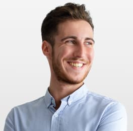 smiling man in a business shirt